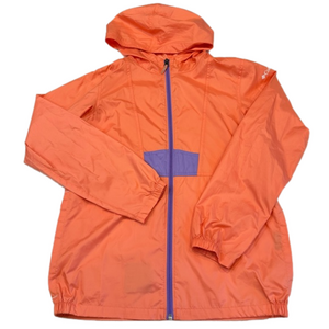 EU Columbia Lightweight Peach Full Zip Hooded Windbreaker Raincoat